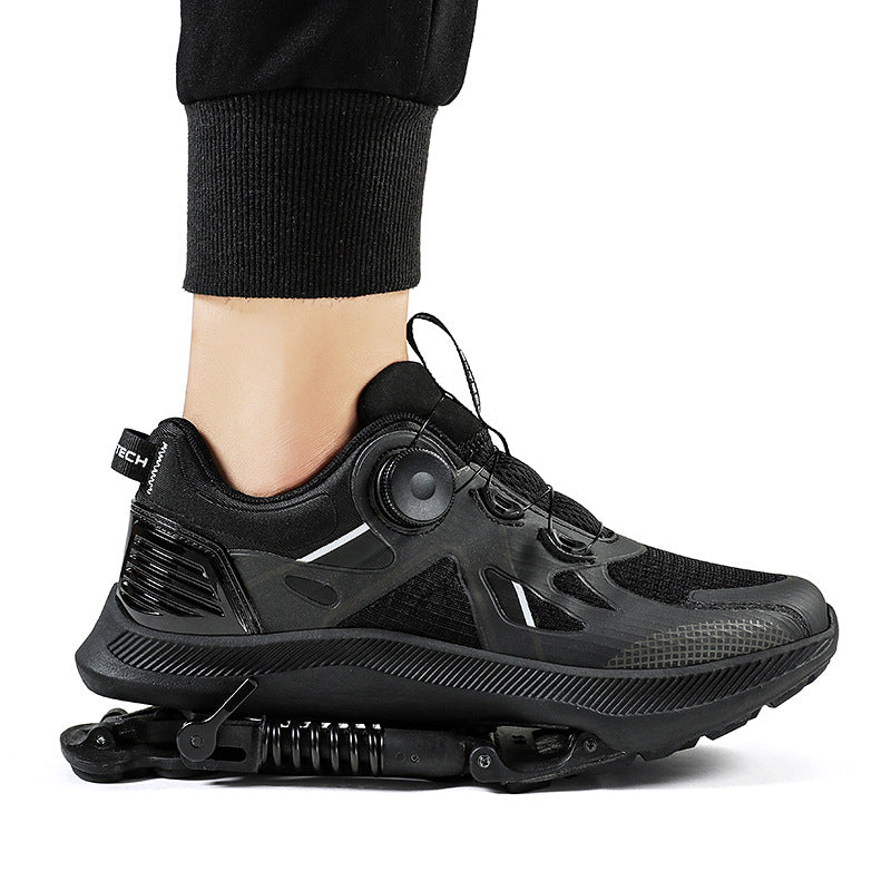 Black Tech Power Mechanical Marathon Running Shoes