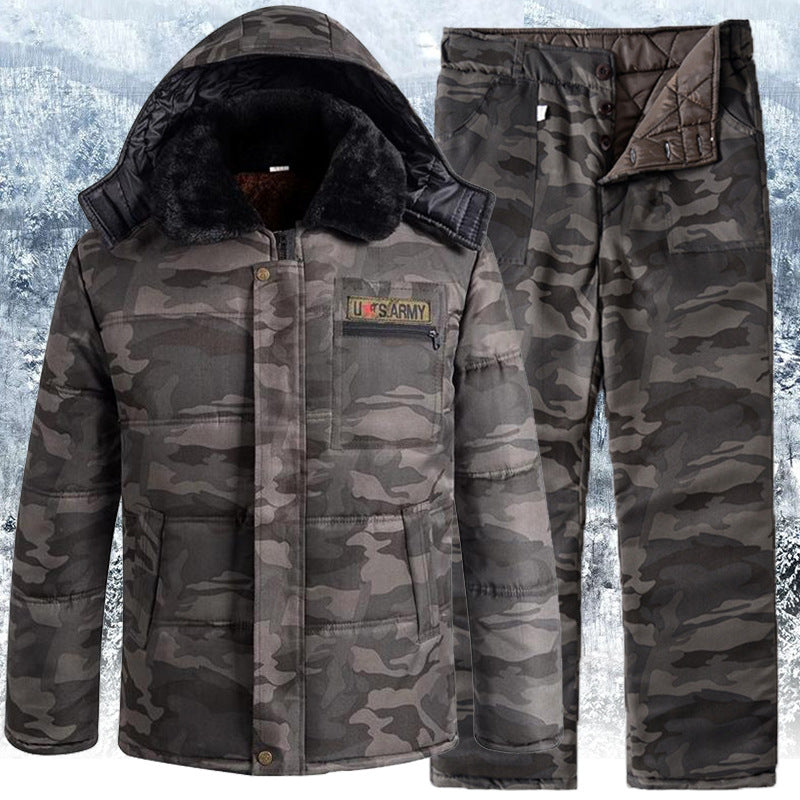 Men’s Winter Camouflage Fleece Lined Thick Cotton Padded Jacket