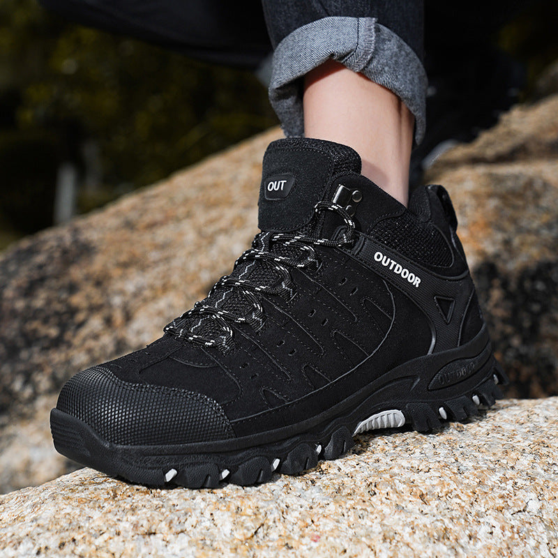 Men’s Plus Size High Top Hiking Shoes Non Slip Durable