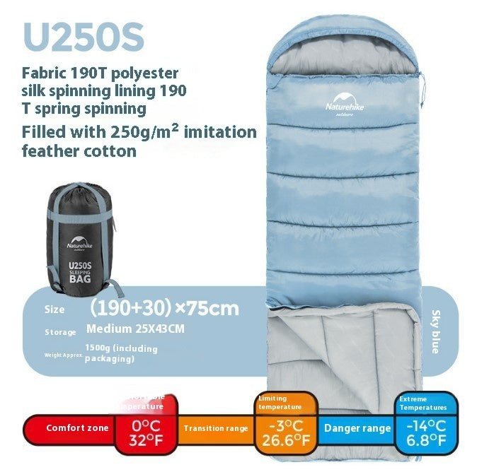 Naturehike Envelope Hooded Sleeping Bag For Cold Weather