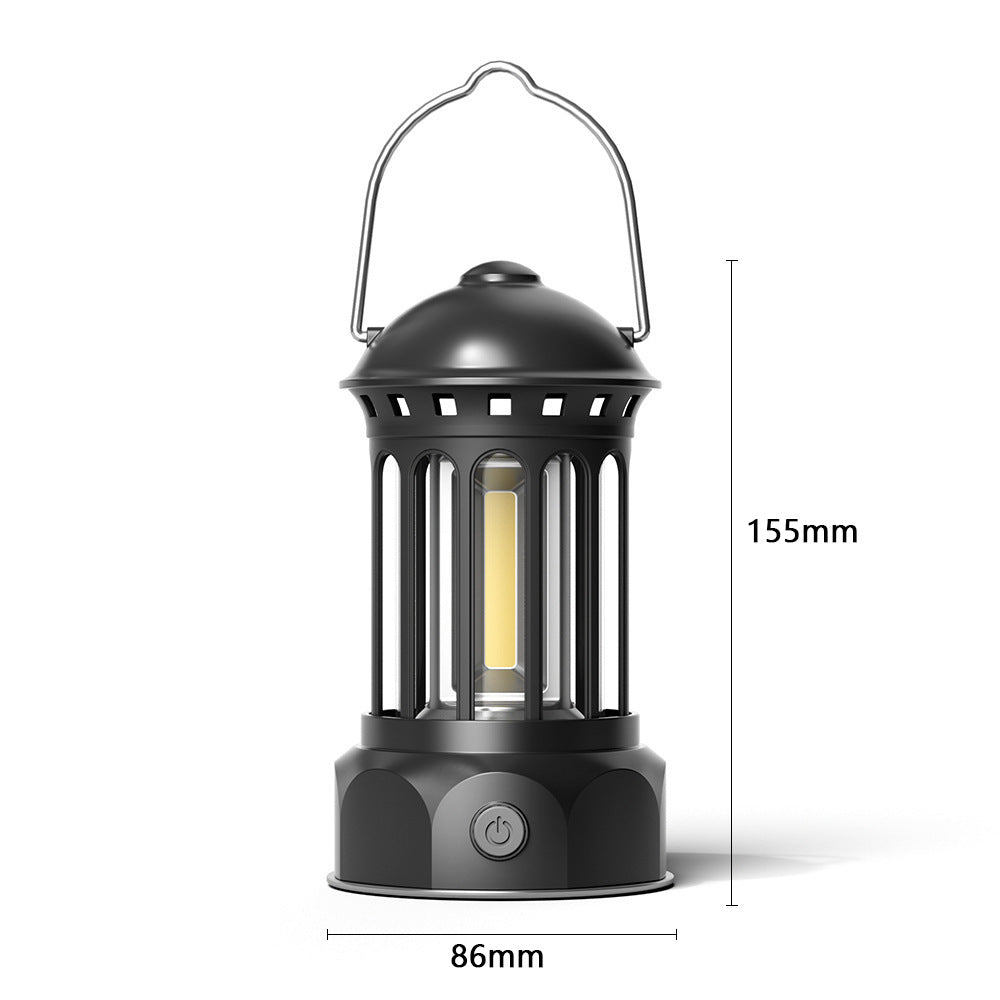 Outdoor Camping COB Lantern Portable Tent Retro Barn Light