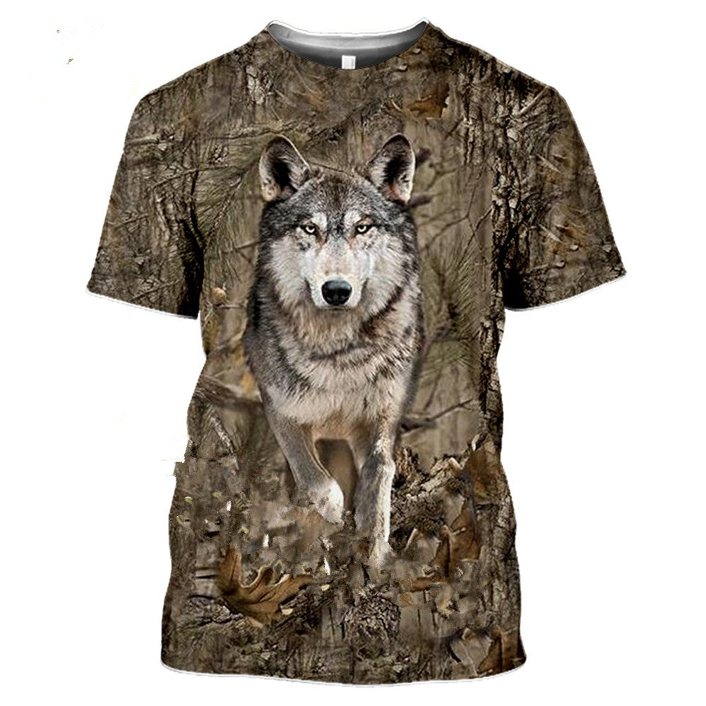 Outdoor Jungle Camouflage Animal Mesh T Shirt