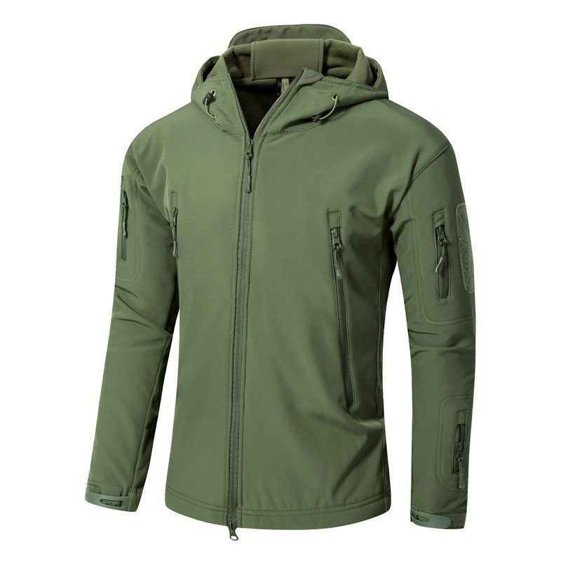 Large Size Soft Shell Fleece Outdoor Jacket Warm Camouflage Winter