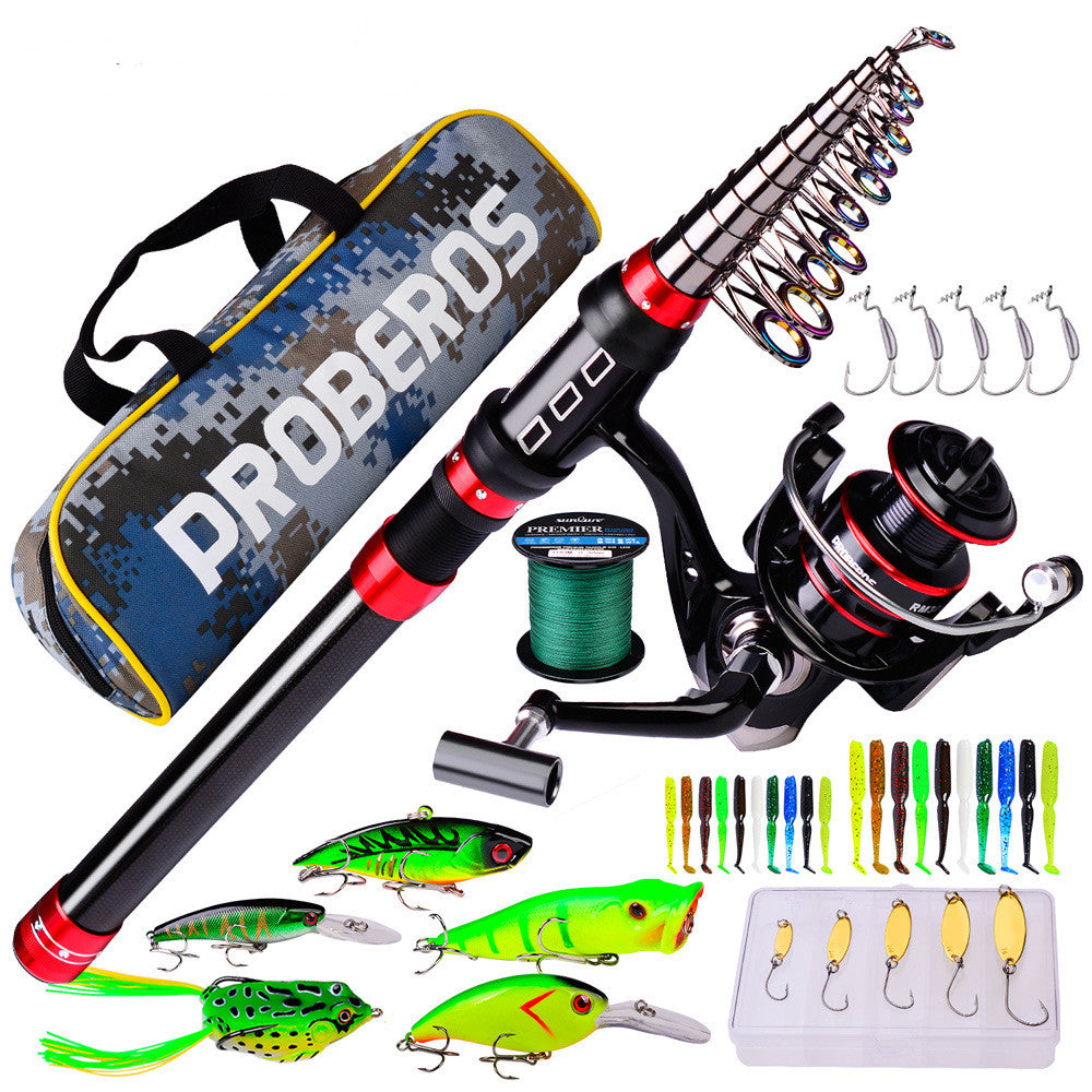 Long Cast Fishing Rod Reel And Bait Combo Set