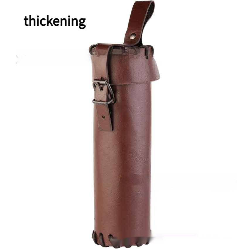 Leather Wine Bottle Waist Bag Belt Buckle Mini Quiver
