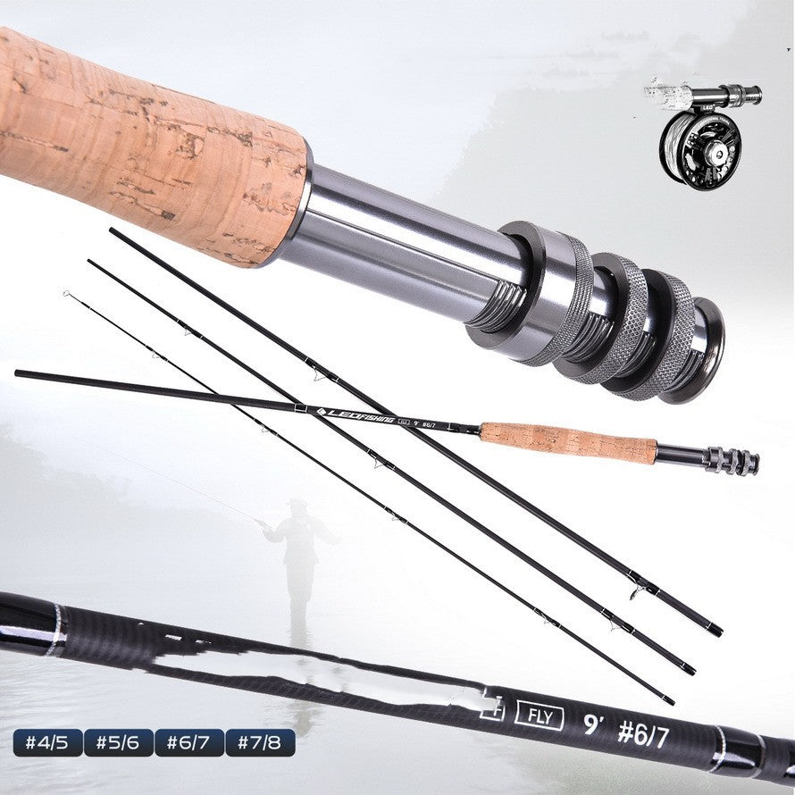 Portable Fly Fishing Rod Reel Combo With Canvas Carry Case