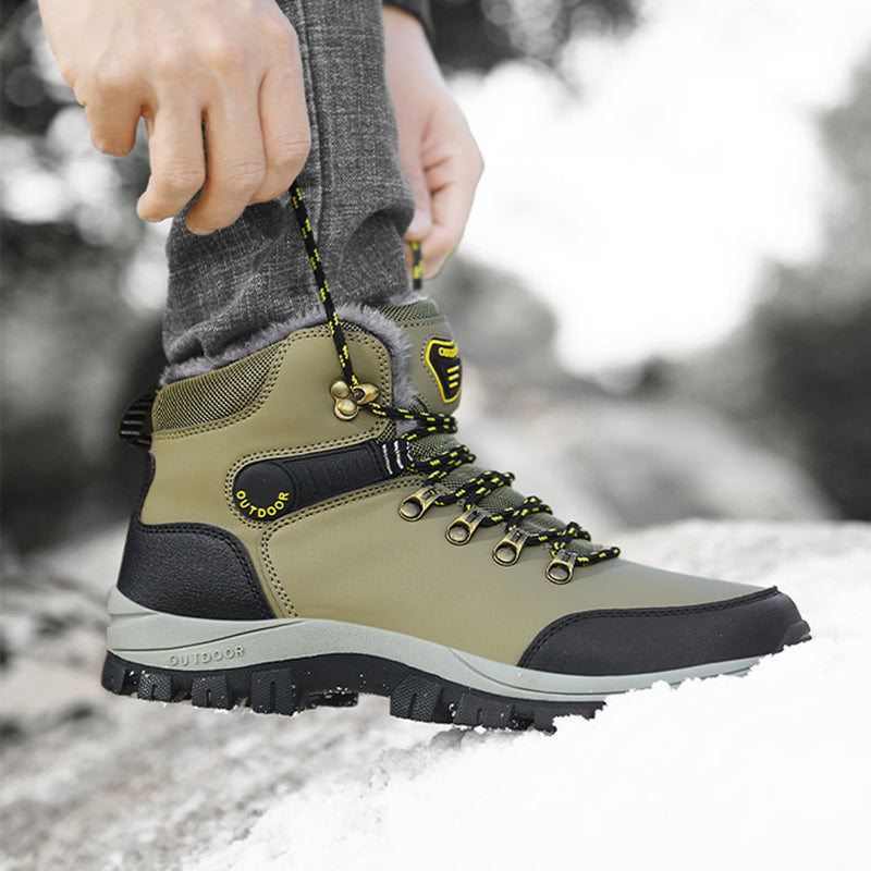 Winter Snow Boots Men Warm Plush Ankle Hiking Boots