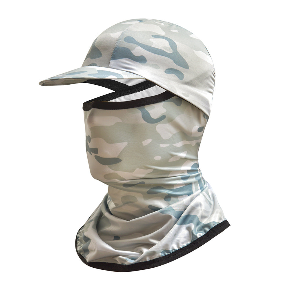 Camouflage Outdoor Sun Protection Cycling Face Mask Hat