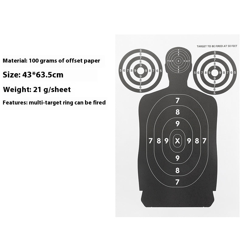 Archery Target Paper Half Body Human Form