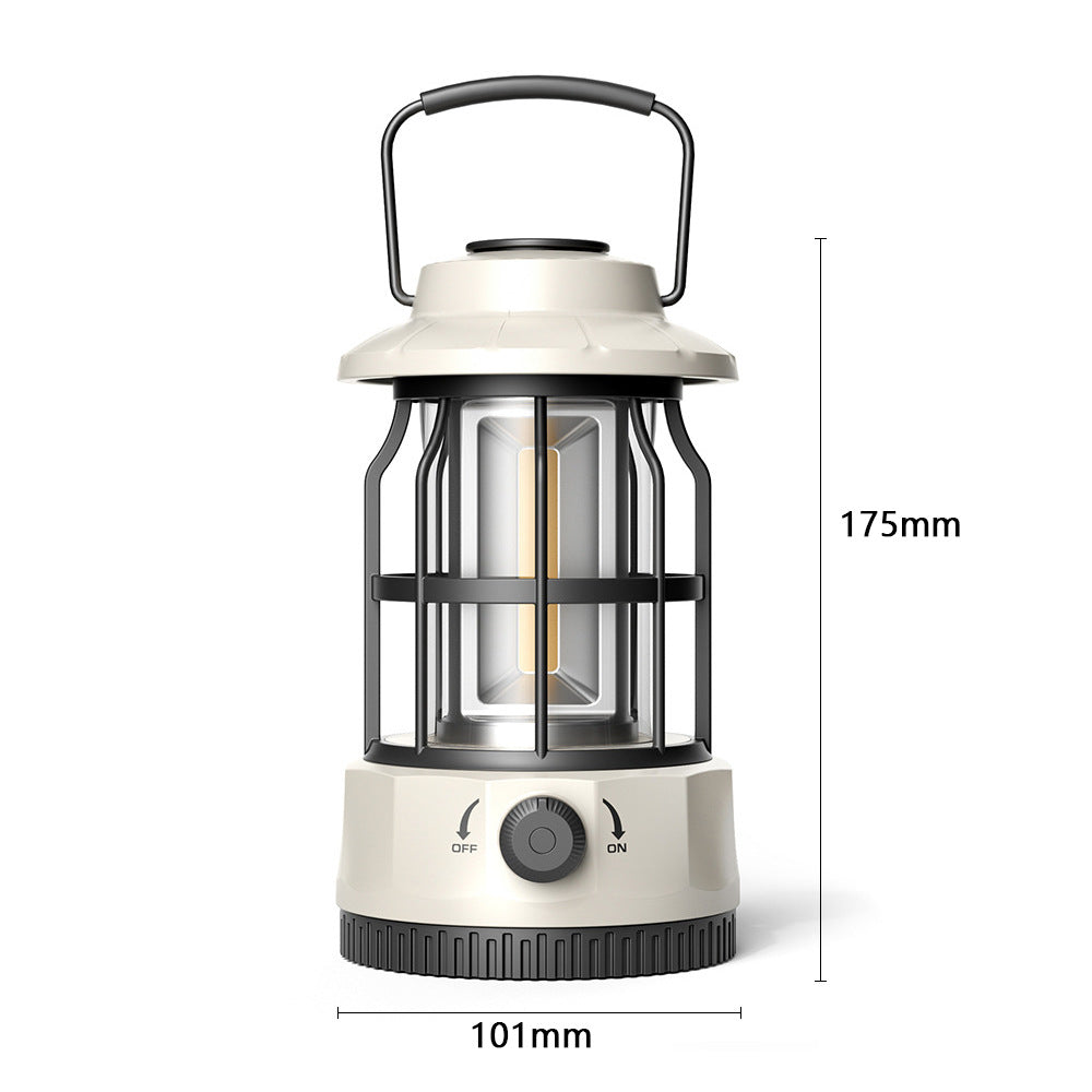 Outdoor Camping COB Lantern Portable Tent Retro Barn Light