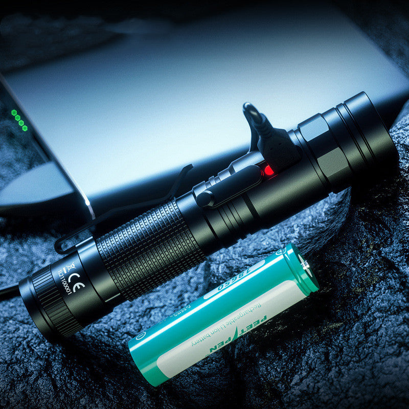 Outdoor Ultra Bright Long Range Portable Rechargeable Flashlight