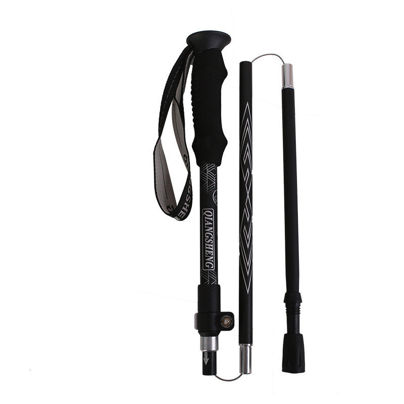 Outdoor Folding Five-section Straight Trekking Pole