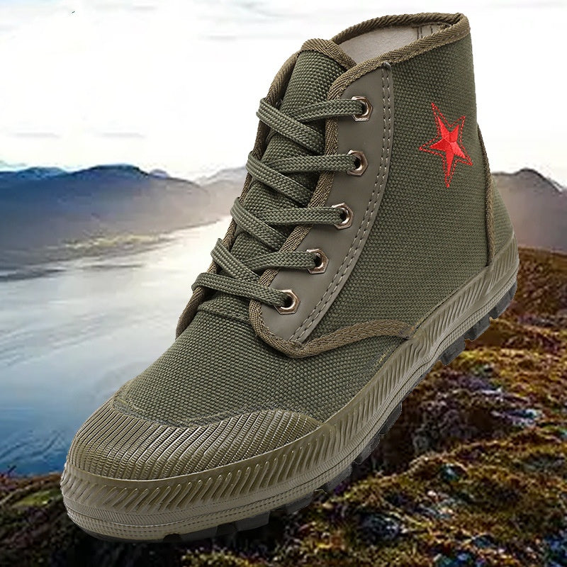 Men's High-top Waterproof Wear-resistant Camouflage Protective Shoes