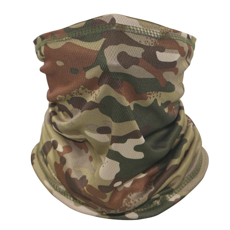Outdoor Tactical Sun Protection Camouflage Mesh Face Mask Scarf