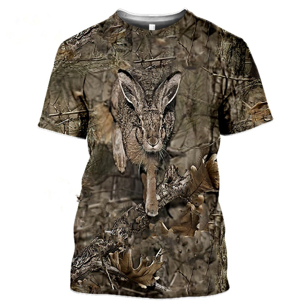 Outdoor Jungle Camouflage Animal Mesh T Shirt