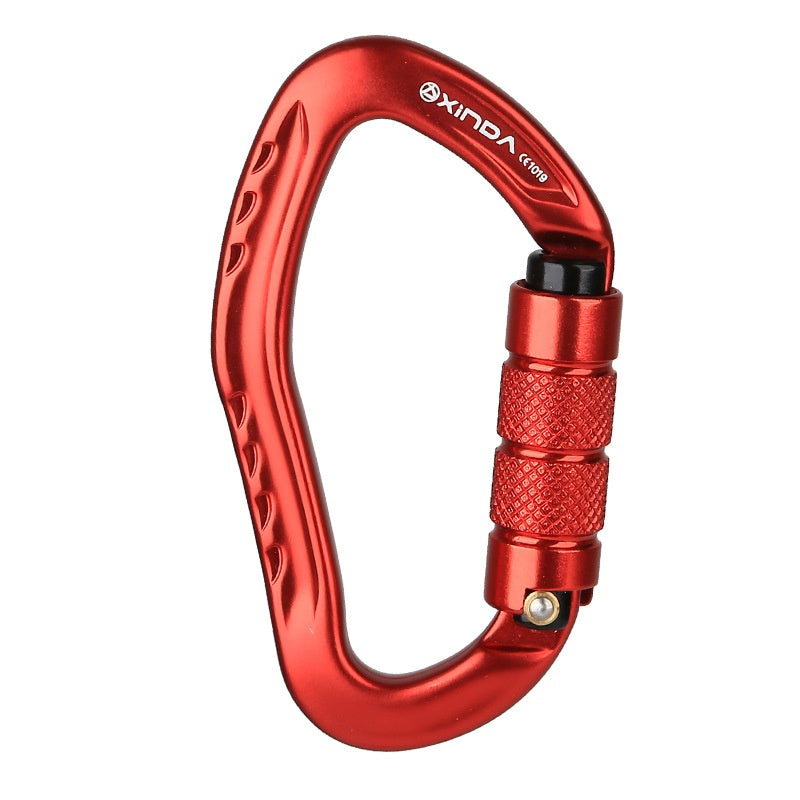 Locking Button Carabiner Hook Rock Climbing Equipment