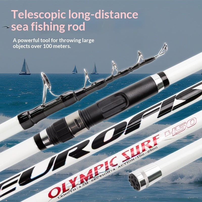 Long Cast Telescopic High Carbon Sea Fishing Rod