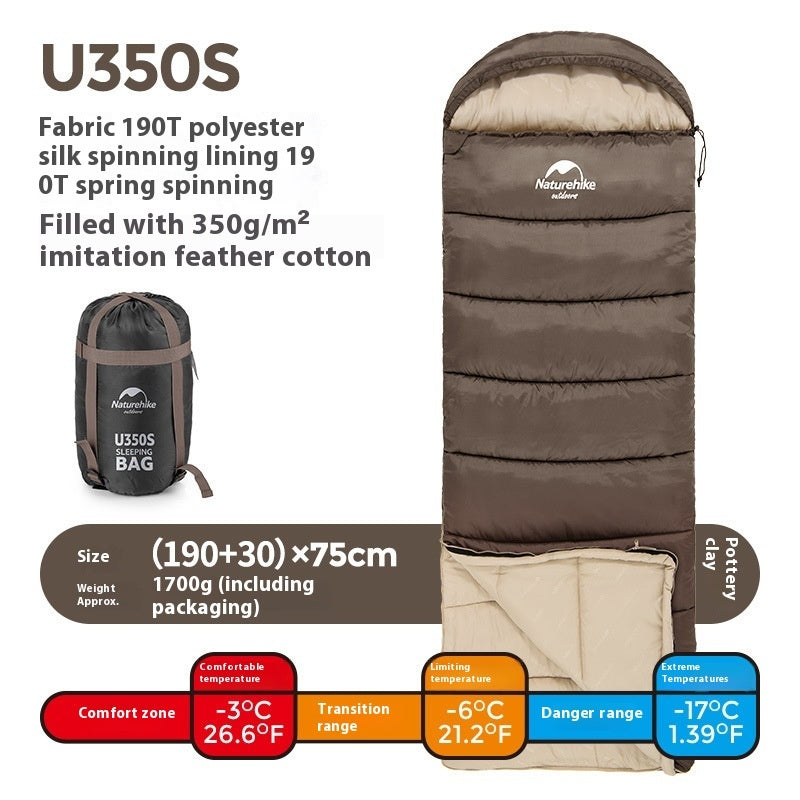 Naturehike Envelope Hooded Sleeping Bag For Cold Weather