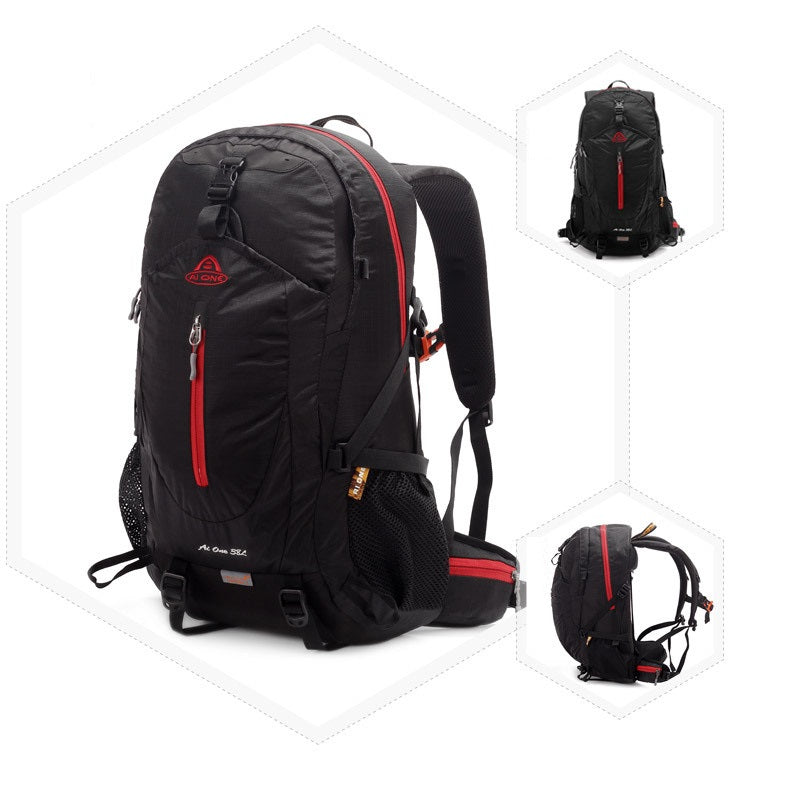 Outdoor Nylon Backpack For Mountaineering, Hiking, And Travel