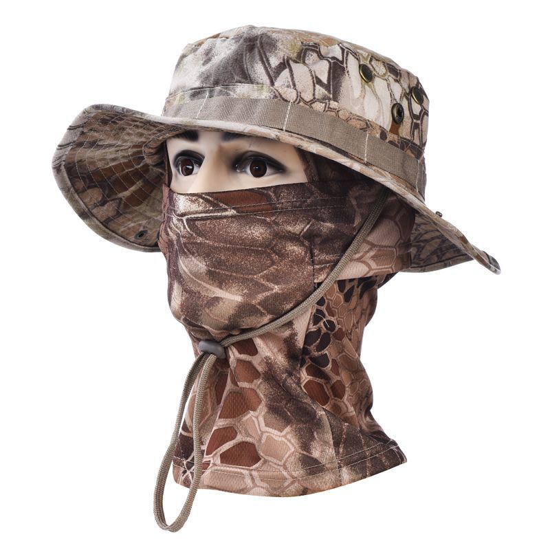 Men’s Outdoor Boonie Hat Sun Mask For Camping Cycling Fishing