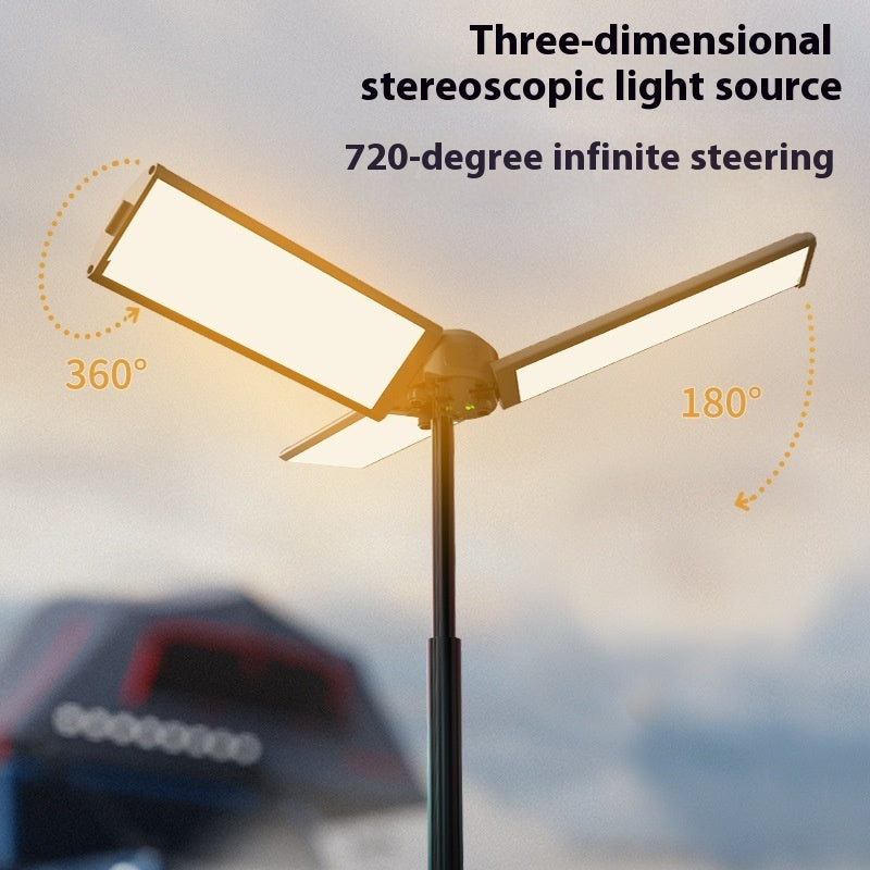 Multifunctional Rechargeable Three Leaf Camping Lantern