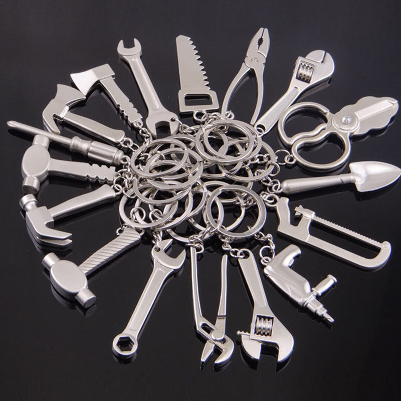 Multifunctional Metal Tool Keychain Hammer Wrench Screwdriver