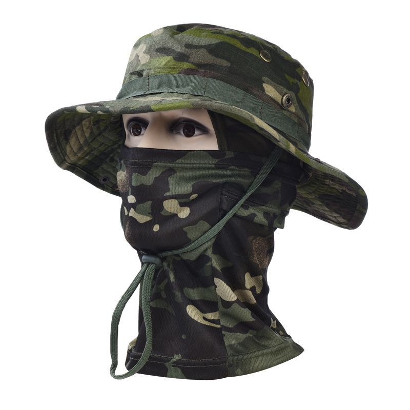 Men’s Outdoor Boonie Hat Sun Mask For Camping Cycling Fishing