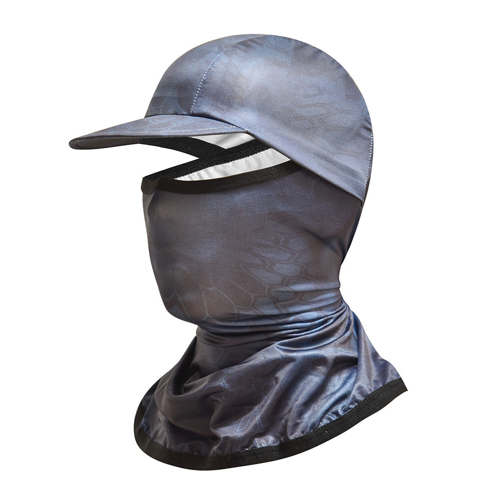 Camouflage Outdoor Sun Protection Cycling Face Mask Hat