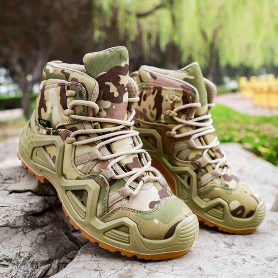 Mid Top Military Tactical Hiking Shoes Outdoor Combat Boots