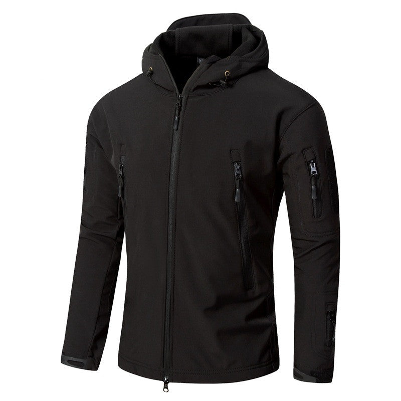 Large Size Soft Shell Fleece Outdoor Jacket Warm Camouflage Winter