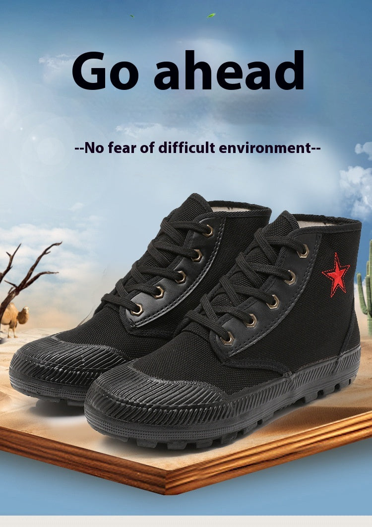 Men's High-top Waterproof Wear-resistant Camouflage Protective Shoes