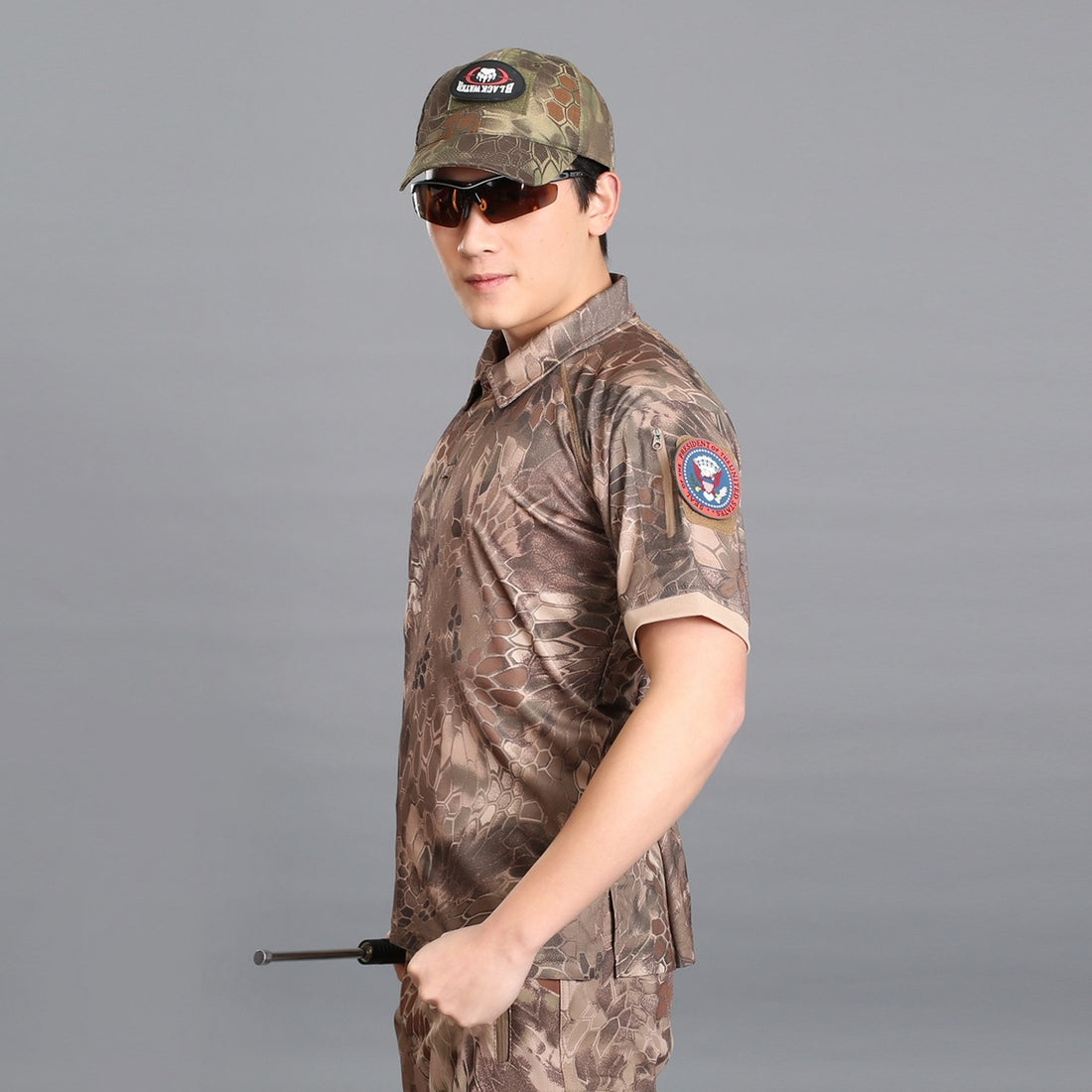Tactical Camouflage Lapel T-shirt Outdoor
