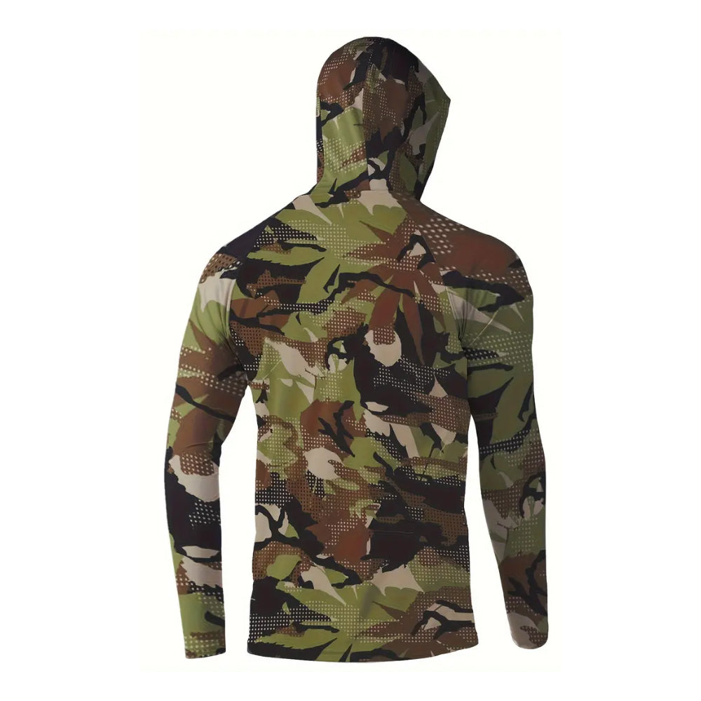 Men's Fishing Hoodie Long Sleeve Sun Protection Performance Shirt