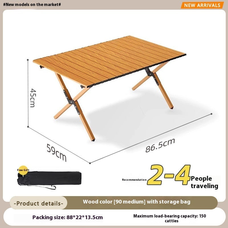 Camping Table And Chair Outdoor Folding Egg Roll Table