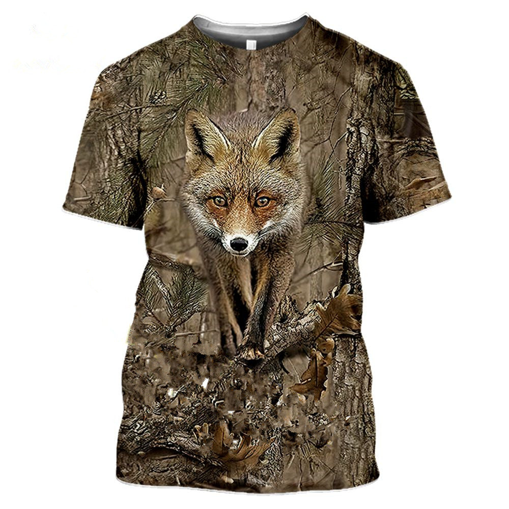 Outdoor Jungle Camouflage Animal Mesh T Shirt