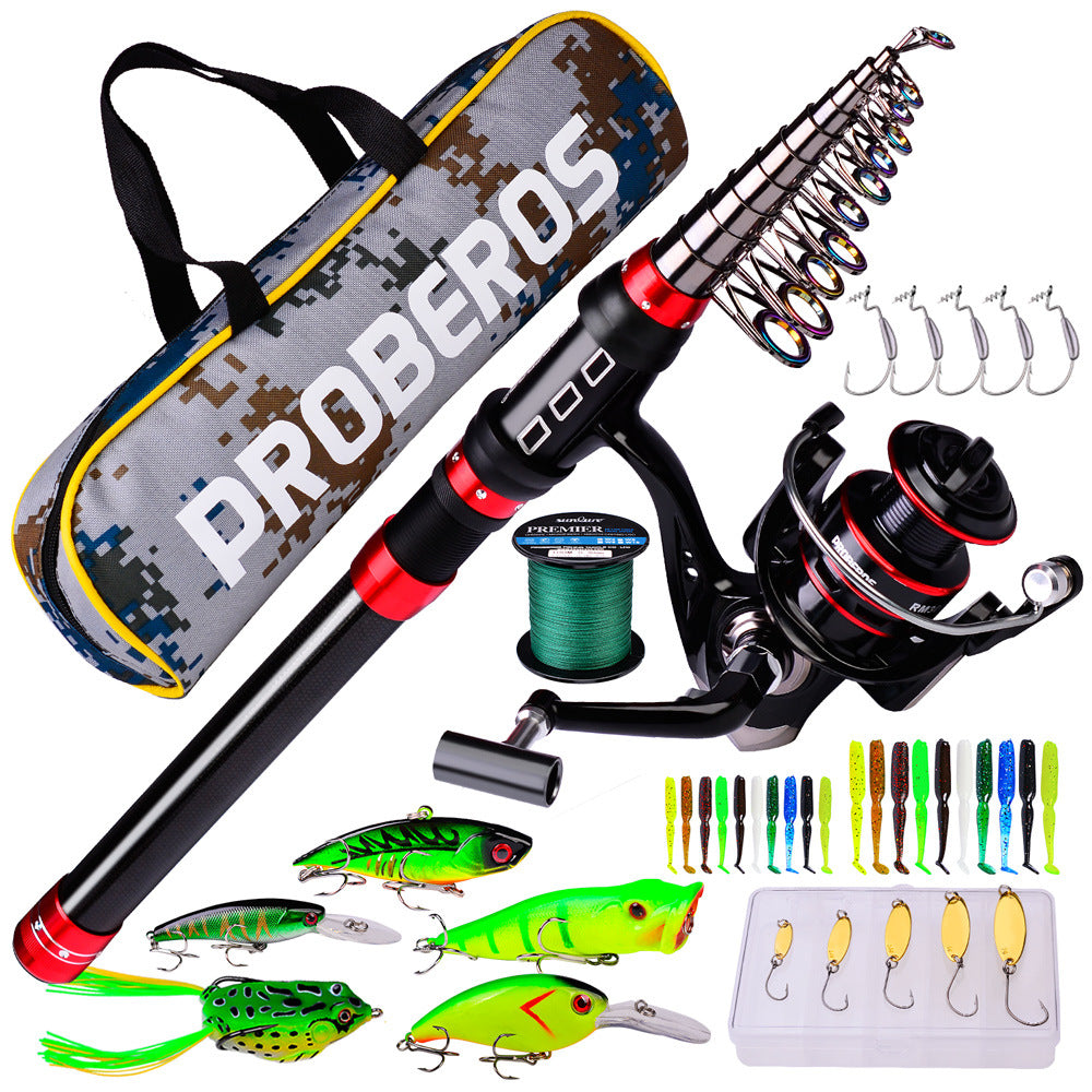 Long Cast Fishing Rod Reel And Bait Combo Set
