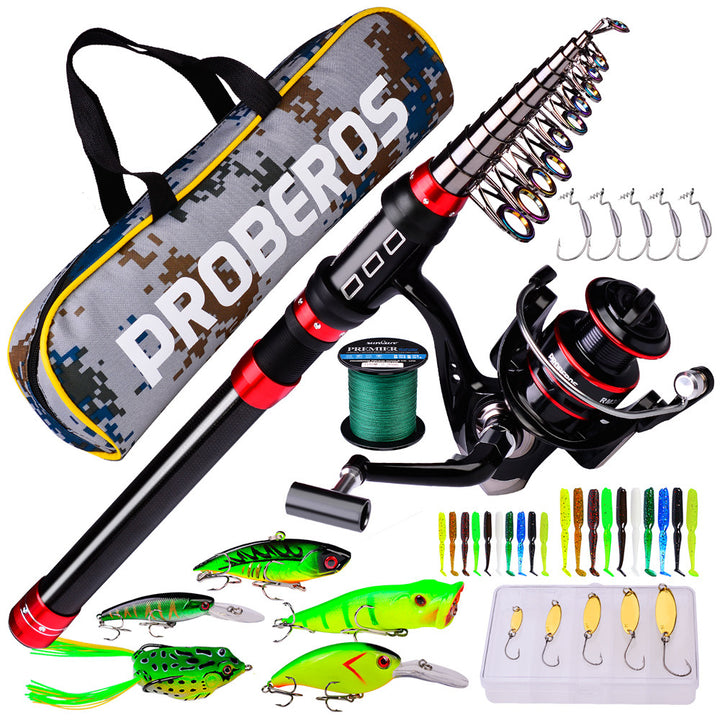 Long Cast Fishing Rod Reel And Bait Combo Set