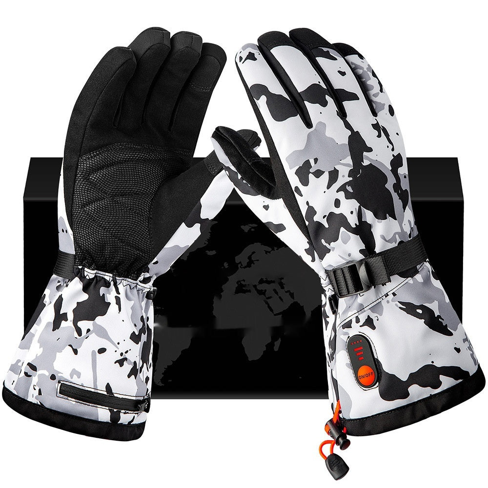 Outdoor Skiing Cycling Thickened Heating Gloves