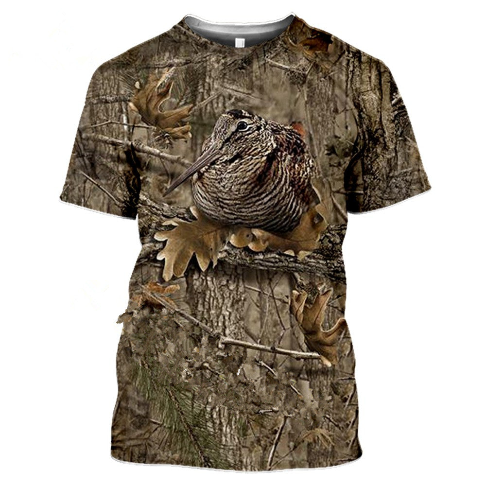 Outdoor Jungle Camouflage Animal Mesh T Shirt