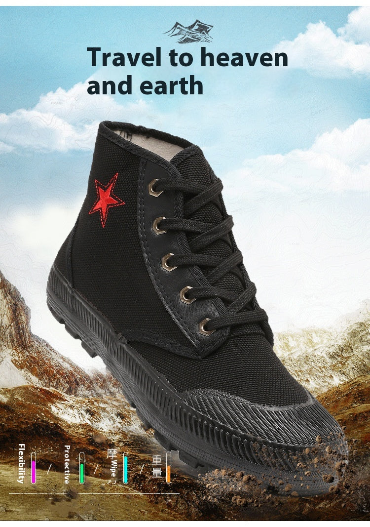 Men's High-top Waterproof Wear-resistant Camouflage Protective Shoes
