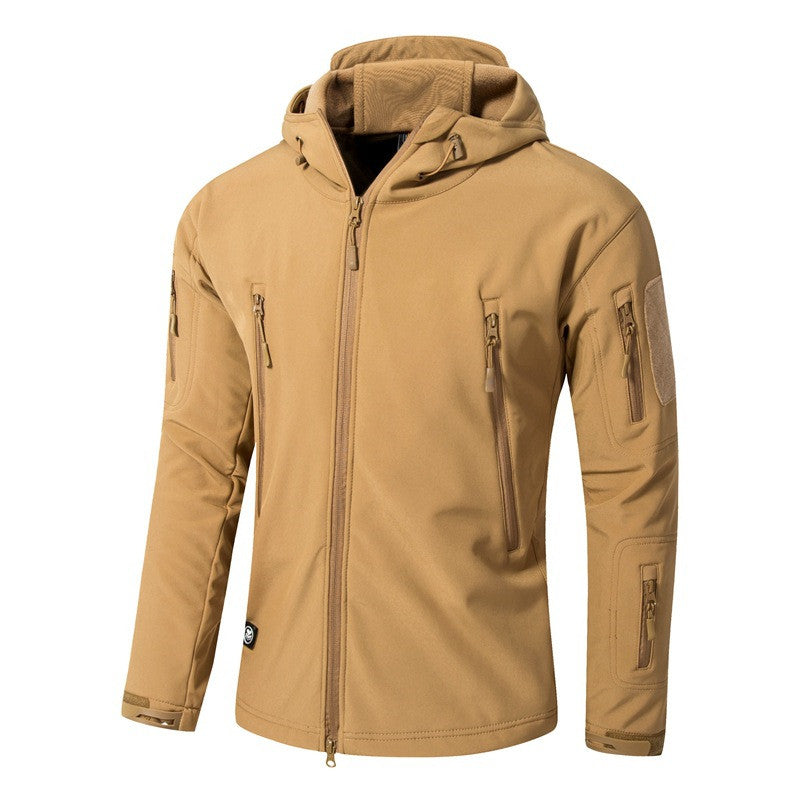 Large Size Soft Shell Fleece Outdoor Jacket Warm Camouflage Winter
