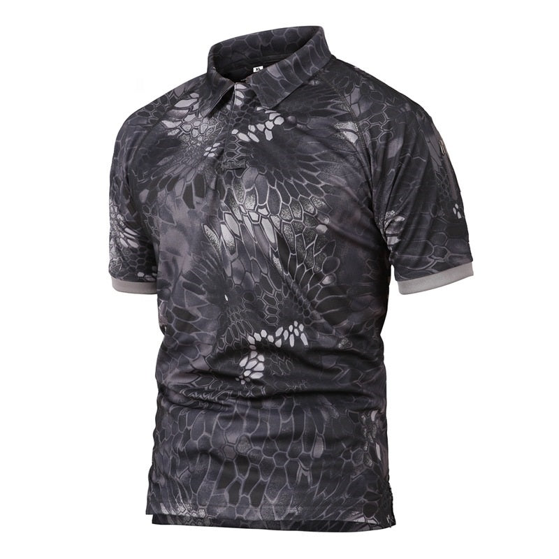 Tactical Camouflage Lapel T-shirt Outdoor