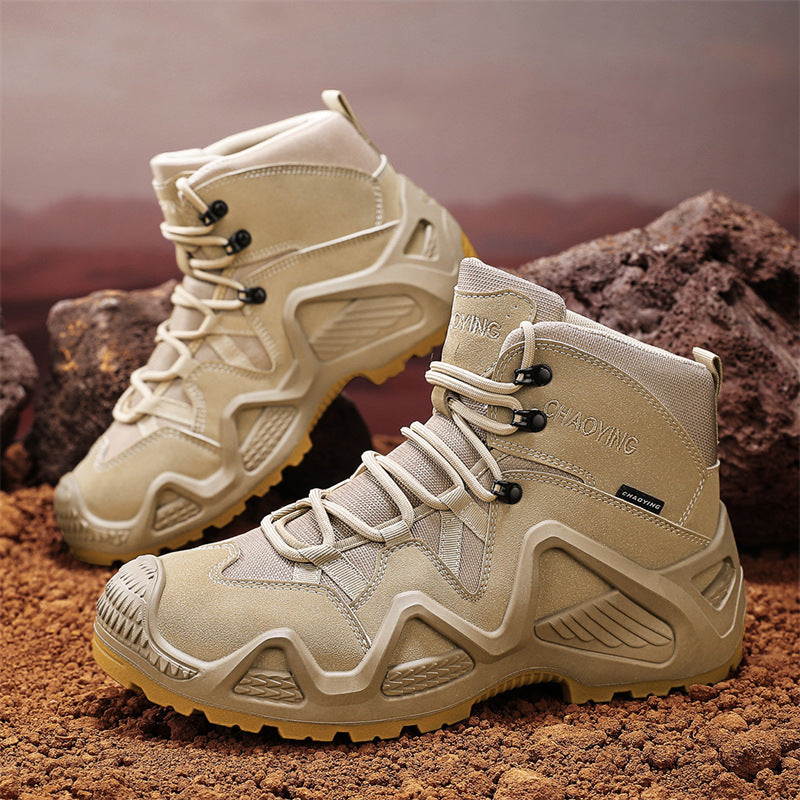 High Top Tactical Desert Boots Wear Resistant Outdoor Combat Shoes
