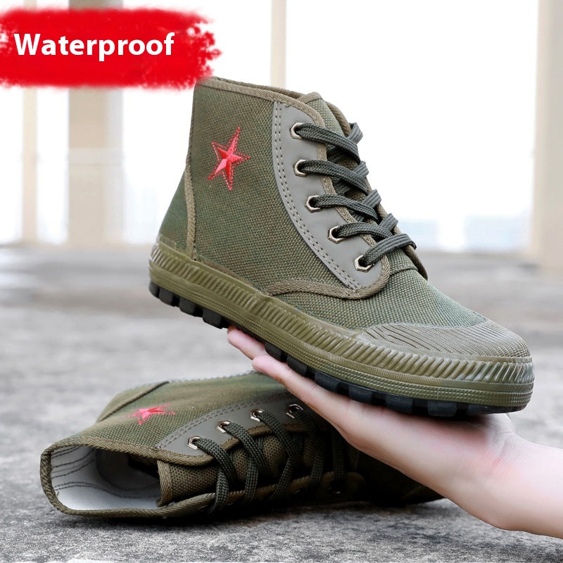 Men's High-top Waterproof Wear-resistant Camouflage Protective Shoes