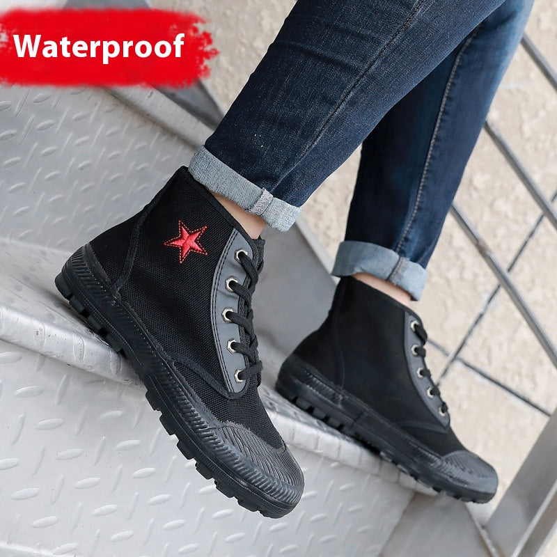 Men's High-top Waterproof Wear-resistant Camouflage Protective Shoes