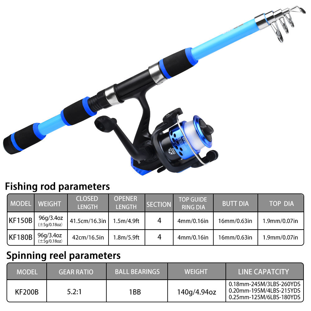 Casting Rod And Fishing Reel Combo Set