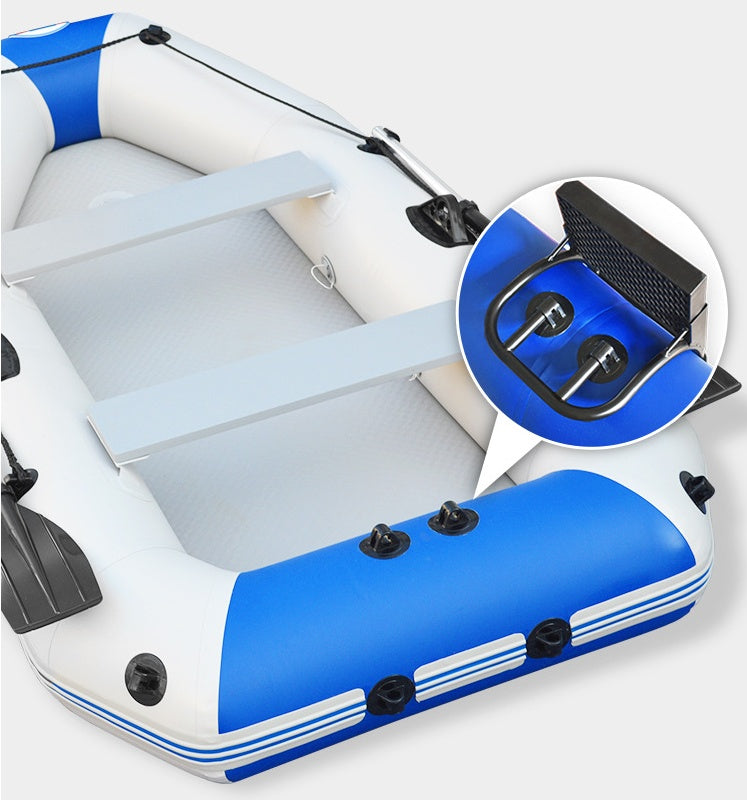Inflatable Kayak Stern Pivot Fishing Assault Boat With Motor Accessories
