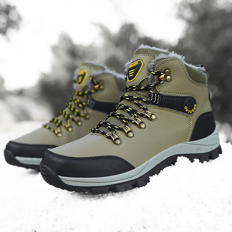 Winter Snow Boots Men Warm Plush Ankle Hiking Boots