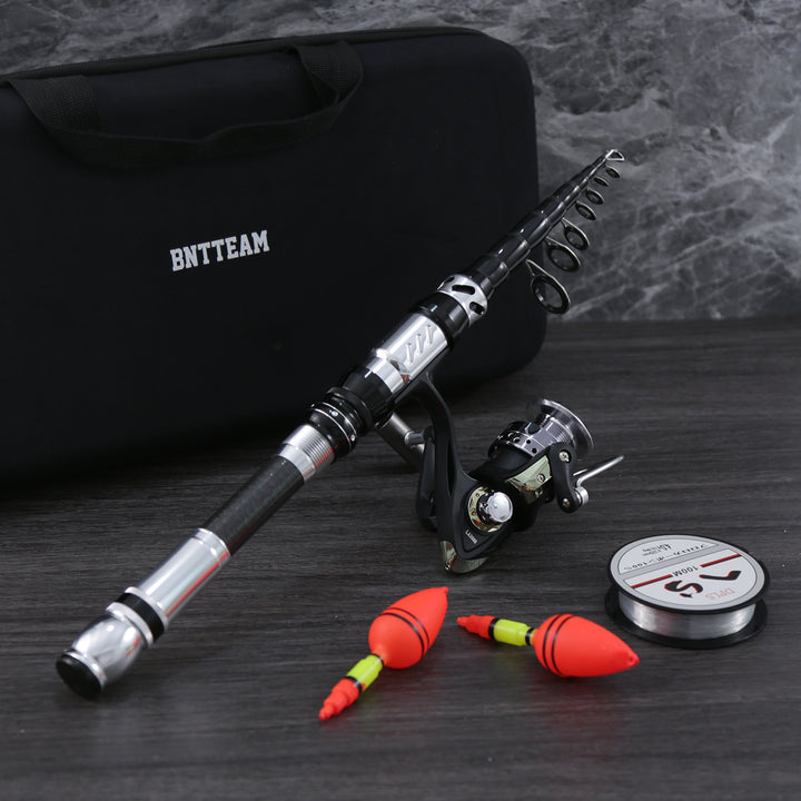 Bntteam Carbon Telescopic Fishing Rod And Spinning Reel Combo