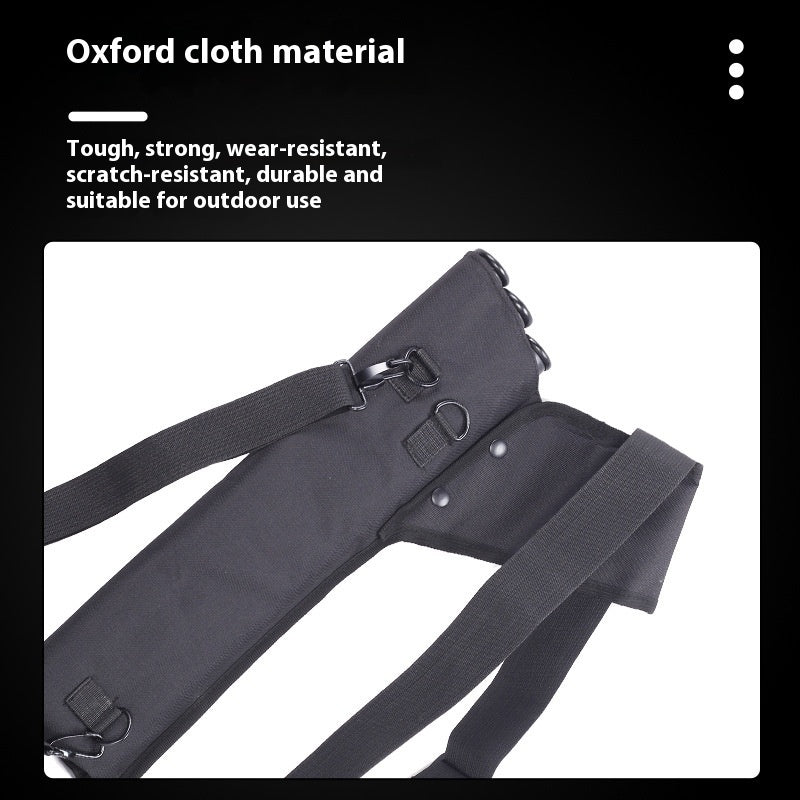 Double Strap Arrow Pot Three Tube Quiver Waist Cross